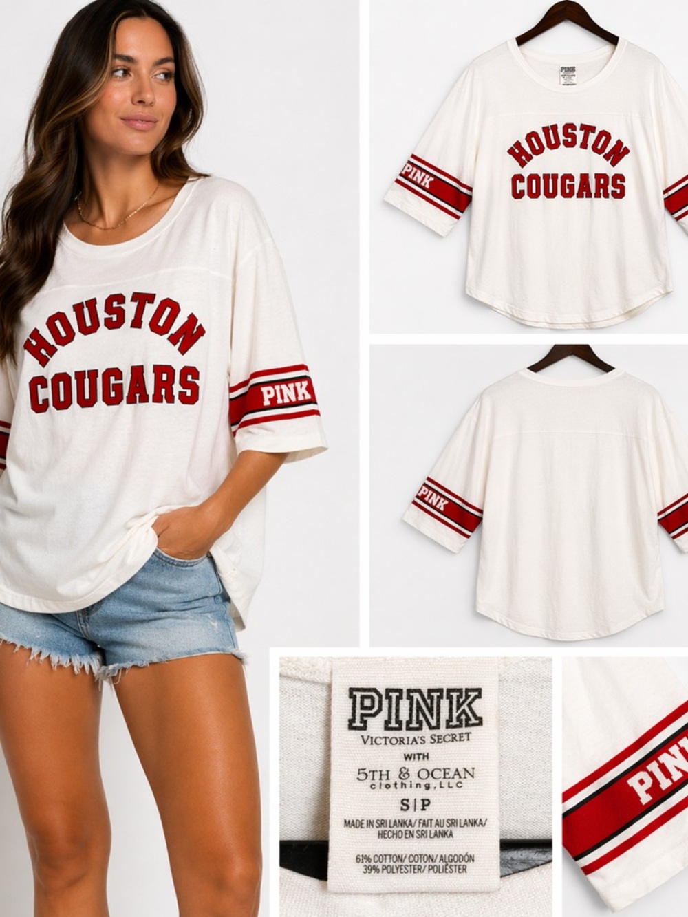 PINK Victoria’s Secret Houston Cougars NCAA graphic tee ❤️‎